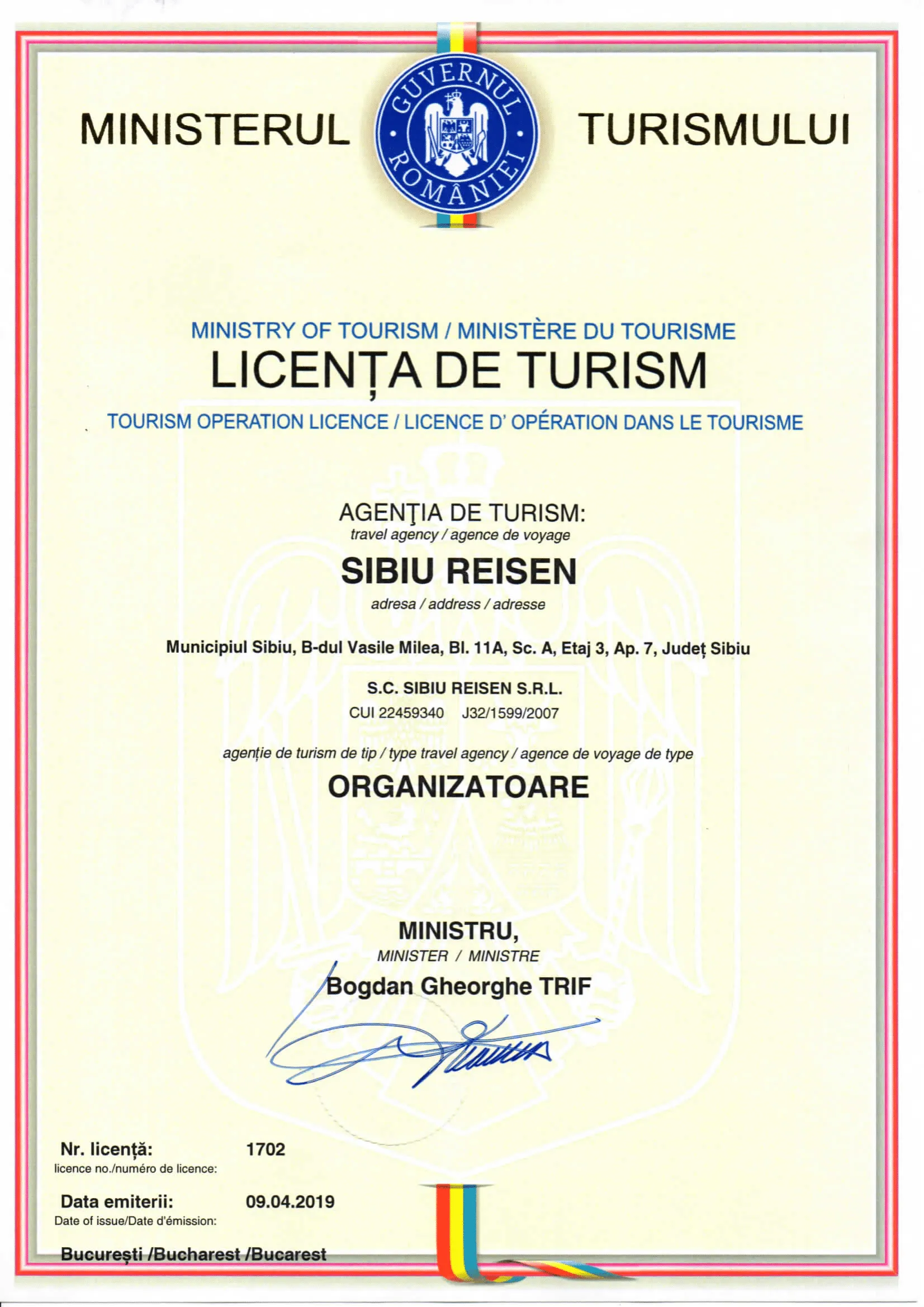 Licenta de Turism Sibiu Reisen-1