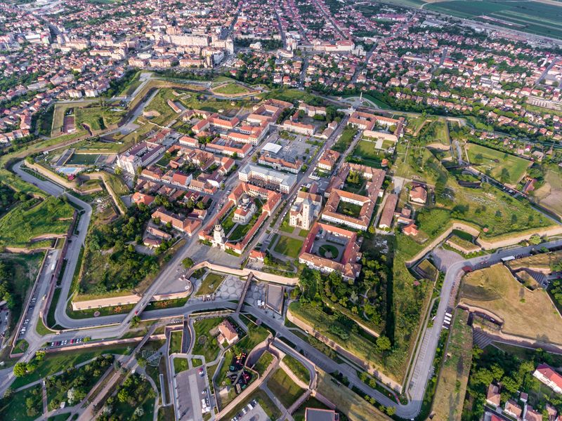 Alba Carolina fortress from above